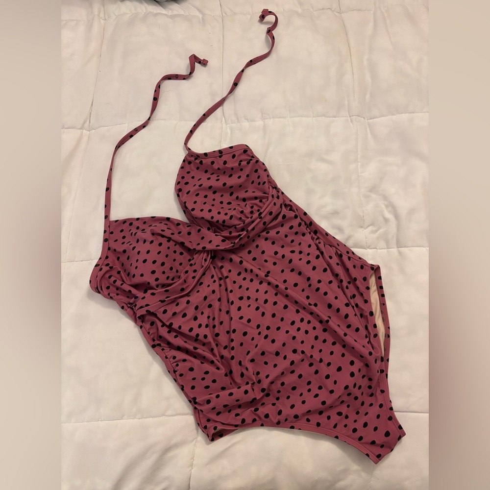 Isabel Maternity Pink and Black Swimsuit